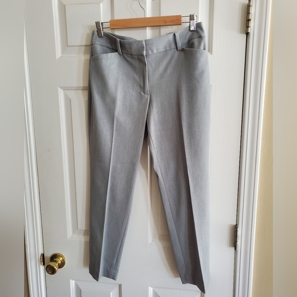 NWT Talbots Hampshire Straight Ankle Pants - Textured color Gray - Picture 3 of 7